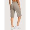 imageG Gradual Womens 14quot Bermuda Long Shorts Knee Length High Waisted Athletic Shorts with Pockets Stretch Casual Summer WalkingDark Khaki