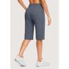 imageG Gradual Womens 14quot Bermuda Long Shorts Knee Length High Waisted Athletic Shorts with Pockets Stretch Casual Summer WalkingDusty Blue