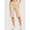 imageG Gradual Womens 14quot Bermuda Long Shorts Knee Length High Waisted Athletic Shorts with Pockets Stretch Casual Summer WalkingKhaki