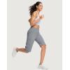 imageG Gradual Womens 14quot Bermuda Long Shorts Knee Length High Waisted Athletic Shorts with Pockets Stretch Casual Summer WalkingLight Grey