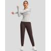 imageG Gradual Womens Joggers Pants with Zipper Pockets High Waisted Athletic Tapered Sweatpants for Women Workout LoungeBrown