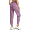 imageG Gradual Womens Joggers Pants with Zipper Pockets High Waisted Athletic Tapered Sweatpants for Women Workout LoungeMauve Pink
