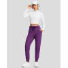 imageG Gradual Womens Joggers Pants with Zipper Pockets High Waisted Athletic Tapered Sweatpants for Women Workout LoungePurple