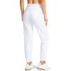 imageG Gradual Womens Joggers Pants with Zipper Pockets High Waisted Athletic Tapered Sweatpants for Women Workout LoungeWhite