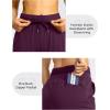 imageG Gradual Womens Joggers Pants with Zipper Pockets High Waisted Athletic Tapered Sweatpants for Women Workout LoungeWine Red