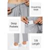 imageG Gradual Womens Pants with Deep Pockets 78 Stretch Ankle Sweatpants for Golf Athletic Lounge Travel WorkLight Grey