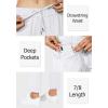 imageG Gradual Womens Pants with Deep Pockets 78 Stretch Ankle Sweatpants for Golf Athletic Lounge Travel WorkWhite