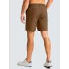 imageMens Casual Shorts 7quot Lightweight Golf Shorts for Men Stretch with 3 Pockets Quick Dry Breathable Work ShortsBrown