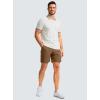 imageMens Casual Shorts 7quot Lightweight Golf Shorts for Men Stretch with 3 Pockets Quick Dry Breathable Work ShortsBrown