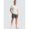 imageMens Casual Shorts 7quot Lightweight Golf Shorts for Men Stretch with 3 Pockets Quick Dry Breathable Work ShortsDark Grey