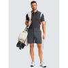 imageMens Casual Shorts 7quot Lightweight Golf Shorts for Men Stretch with 3 Pockets Quick Dry Breathable Work ShortsDark Grey