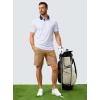 imageMens Casual Shorts 7quot Lightweight Golf Shorts for Men Stretch with 3 Pockets Quick Dry Breathable Work ShortsDark Khaki