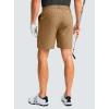 imageMens Casual Shorts 7quot Lightweight Golf Shorts for Men Stretch with 3 Pockets Quick Dry Breathable Work ShortsDark Khaki