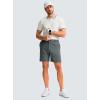 imageMens Casual Shorts 7quot Lightweight Golf Shorts for Men Stretch with 3 Pockets Quick Dry Breathable Work ShortsDeep Grey