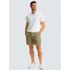 imageMens Casual Shorts 7quot Lightweight Golf Shorts for Men Stretch with 3 Pockets Quick Dry Breathable Work ShortsDusty Khaki