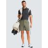 imageMens Casual Shorts 7quot Lightweight Golf Shorts for Men Stretch with 3 Pockets Quick Dry Breathable Work ShortsGrey Sage