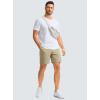 imageMens Casual Shorts 7quot Lightweight Golf Shorts for Men Stretch with 3 Pockets Quick Dry Breathable Work ShortsKhaki