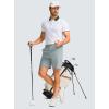 imageMens Casual Shorts 7quot Lightweight Golf Shorts for Men Stretch with 3 Pockets Quick Dry Breathable Work ShortsLight Grey