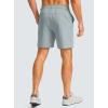 imageMens Casual Shorts 7quot Lightweight Golf Shorts for Men Stretch with 3 Pockets Quick Dry Breathable Work ShortsLight Grey