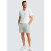 imageMens Casual Shorts 7quot Lightweight Golf Shorts for Men Stretch with 3 Pockets Quick Dry Breathable Work ShortsPale