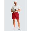 imageMens Casual Shorts 7quot Lightweight Golf Shorts for Men Stretch with 3 Pockets Quick Dry Breathable Work ShortsRed
