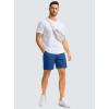 imageMens Casual Shorts 7quot Lightweight Golf Shorts for Men Stretch with 3 Pockets Quick Dry Breathable Work ShortsRoyal Blue