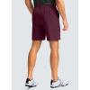 imageMens Casual Shorts 7quot Lightweight Golf Shorts for Men Stretch with 3 Pockets Quick Dry Breathable Work ShortsWine