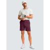 imageMens Casual Shorts 7quot Lightweight Golf Shorts for Men Stretch with 3 Pockets Quick Dry Breathable Work ShortsWine