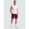 imageMens Casual Shorts 7quot Lightweight Golf Shorts for Men Stretch with 3 Pockets Quick Dry Breathable Work ShortsWine
