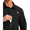 imageMens Fishing Shirts with Zipper Pockets UPF 50 Lightweight Cool Short Sleeve Button Down Shirts for Men Casual HikingBlack