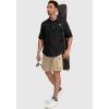 imageMens Fishing Shirts with Zipper Pockets UPF 50 Lightweight Cool Short Sleeve Button Down Shirts for Men Casual HikingBlack