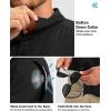 imageMens Fishing Shirts with Zipper Pockets UPF 50 Lightweight Cool Short Sleeve Button Down Shirts for Men Casual HikingBlack