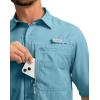 imageMens Fishing Shirts with Zipper Pockets UPF 50 Lightweight Cool Short Sleeve Button Down Shirts for Men Casual HikingCapri