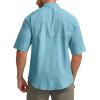 imageMens Fishing Shirts with Zipper Pockets UPF 50 Lightweight Cool Short Sleeve Button Down Shirts for Men Casual HikingCapri