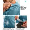 imageMens Fishing Shirts with Zipper Pockets UPF 50 Lightweight Cool Short Sleeve Button Down Shirts for Men Casual HikingCapri