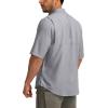 imageMens Fishing Shirts with Zipper Pockets UPF 50 Lightweight Cool Short Sleeve Button Down Shirts for Men Casual HikingCool Grey