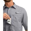 imageMens Fishing Shirts with Zipper Pockets UPF 50 Lightweight Cool Short Sleeve Button Down Shirts for Men Casual HikingCool Grey