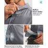 imageMens Fishing Shirts with Zipper Pockets UPF 50 Lightweight Cool Short Sleeve Button Down Shirts for Men Casual HikingCool Grey
