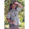 imageMens Fishing Shirts with Zipper Pockets UPF 50 Lightweight Cool Short Sleeve Button Down Shirts for Men Casual HikingCool Grey