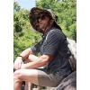 imageMens Fishing Shirts with Zipper Pockets UPF 50 Lightweight Cool Short Sleeve Button Down Shirts for Men Casual HikingDark Grey