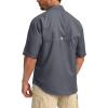 imageMens Fishing Shirts with Zipper Pockets UPF 50 Lightweight Cool Short Sleeve Button Down Shirts for Men Casual HikingDark Grey