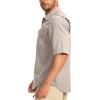 imageMens Fishing Shirts with Zipper Pockets UPF 50 Lightweight Cool Short Sleeve Button Down Shirts for Men Casual HikingDark Khaki