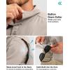 imageMens Fishing Shirts with Zipper Pockets UPF 50 Lightweight Cool Short Sleeve Button Down Shirts for Men Casual HikingDark Khaki