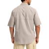 imageMens Fishing Shirts with Zipper Pockets UPF 50 Lightweight Cool Short Sleeve Button Down Shirts for Men Casual HikingDark Khaki