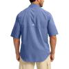 imageMens Fishing Shirts with Zipper Pockets UPF 50 Lightweight Cool Short Sleeve Button Down Shirts for Men Casual HikingDusty Blue