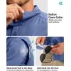 imageMens Fishing Shirts with Zipper Pockets UPF 50 Lightweight Cool Short Sleeve Button Down Shirts for Men Casual HikingDusty Blue