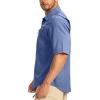 imageMens Fishing Shirts with Zipper Pockets UPF 50 Lightweight Cool Short Sleeve Button Down Shirts for Men Casual HikingDusty Blue