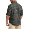 imageMens Fishing Shirts with Zipper Pockets UPF 50 Lightweight Cool Short Sleeve Button Down Shirts for Men Casual HikingGreen Camo