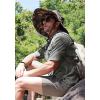 imageMens Fishing Shirts with Zipper Pockets UPF 50 Lightweight Cool Short Sleeve Button Down Shirts for Men Casual HikingGreen Camo