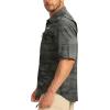imageMens Fishing Shirts with Zipper Pockets UPF 50 Lightweight Cool Short Sleeve Button Down Shirts for Men Casual HikingGreen Camo